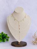 Leaf gold drop necklace