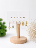 gold plated space star earrings set