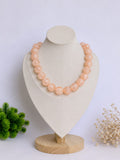 pink acrylic gold necklace