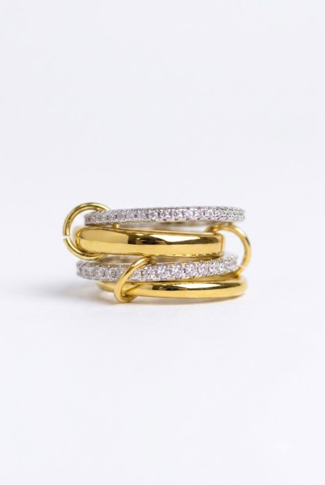 four struas mix gold & silver ring